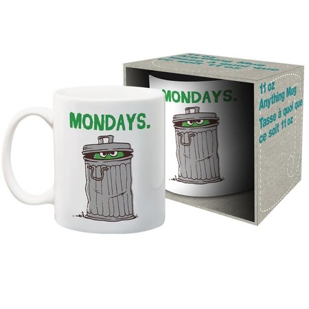 SESAME STREET 11 oz Oscar the Grouch Mondays Mug 802428